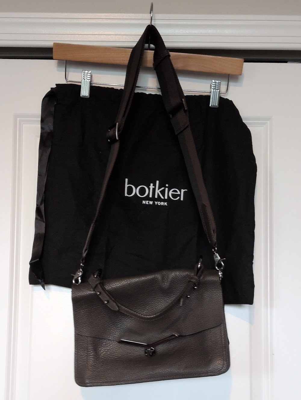 Botkier Leather Handbag in Dark Brown